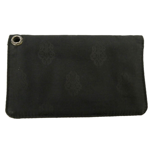 CHROME HEARTS クロムハーツ(原本無) 1ZIP 総柄 ナイロン ウォレット 二つ折り財布 ブラック系【中古】