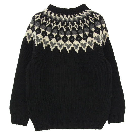 WACKO MARIA ワコマリア 16AW 16FW-WMK-KN12 NORDIC SWEATER ノルディック ウール ニット クルーネック セーター ブラック系 S【中古】