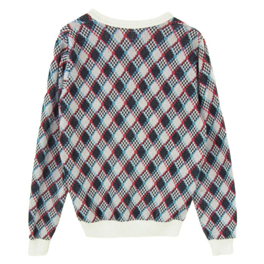 WACKO MARIA ワコマリア 14SS 14SS-KNT-33 マルチカラー コットンニット Vネック カーディガン マルチカラー系 S【中古】