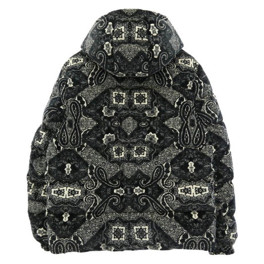 MONCLER モンクレール 23AW I20911A00022 596X4 GARTEMPE GIUBBOTTO ガルテンプ ペイズリー 総柄 ベルベット ダウン ジャケット ブラック系 6【中古】