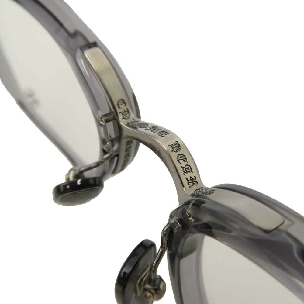 CHROME HEARTS クロムハーツ(原本無) GIGANDICK 眼鏡 メガネ アイウェア グレー系 クリア系 53□23-148【中古】