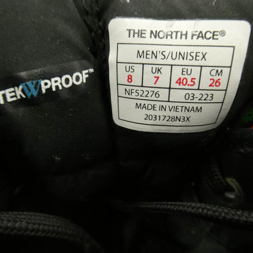 THE NORTH FACE ノースフェイス NF52276 HUMPBACK WP CHUKKA TNF ハンプバック ウォータープルーフ チャッカ ショート ブーツ ブラック系 26cm【中古】