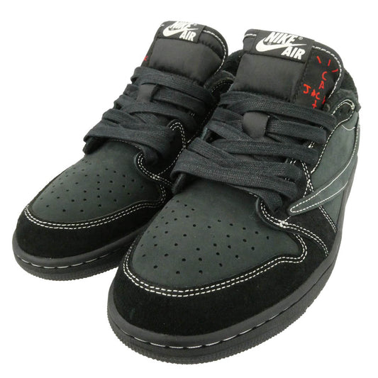 NIKE ナイキ DM7866-001 【フェイクバスターズ鑑定済】 Travis Scott Air Jordan 1 Low OG SP Black Phantom トラヴィススコット エアジョーダン1 ロー OG SP ブラック ファントム ローカット スニーカー ブラック系 27cm【中古】