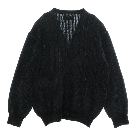 WACKO MARIA ワコマリア 25AW 25FW-WMK-KN04 GLITTER KNIT CARDIGAN グリッター ニット カーディガン ブラック系 ブルー系 XL【中古】