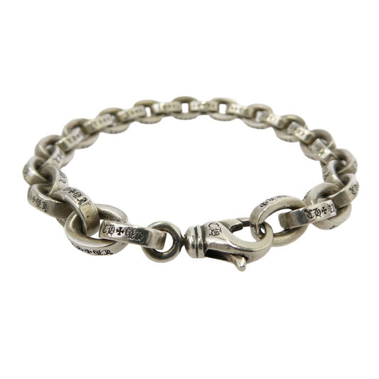 CHROME HEARTS クロムハーツ(原本無) 8inch LARGE PAPER CHN ラージペーパー チェーン ブレスレット シルバー系【中古】