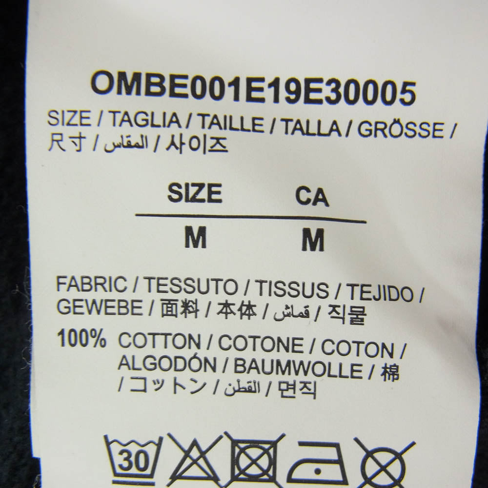 OFF-WHITE オフホワイト 19AW OMBE001E19E30005 MARIANA SLIM ZIPPED HOODIE マリアナ スリム ジップ フーディー プリント パーカー ブラック系 M【中古】