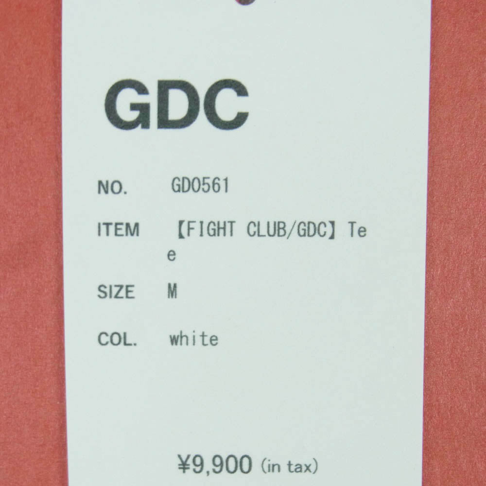 GDC ジーディーシー GD0561 FIGHT CLUB TEE ファイトクラブ 半袖 Tシャツ カットソー ホワイト系 white M【新古品】【未使用】【中古】