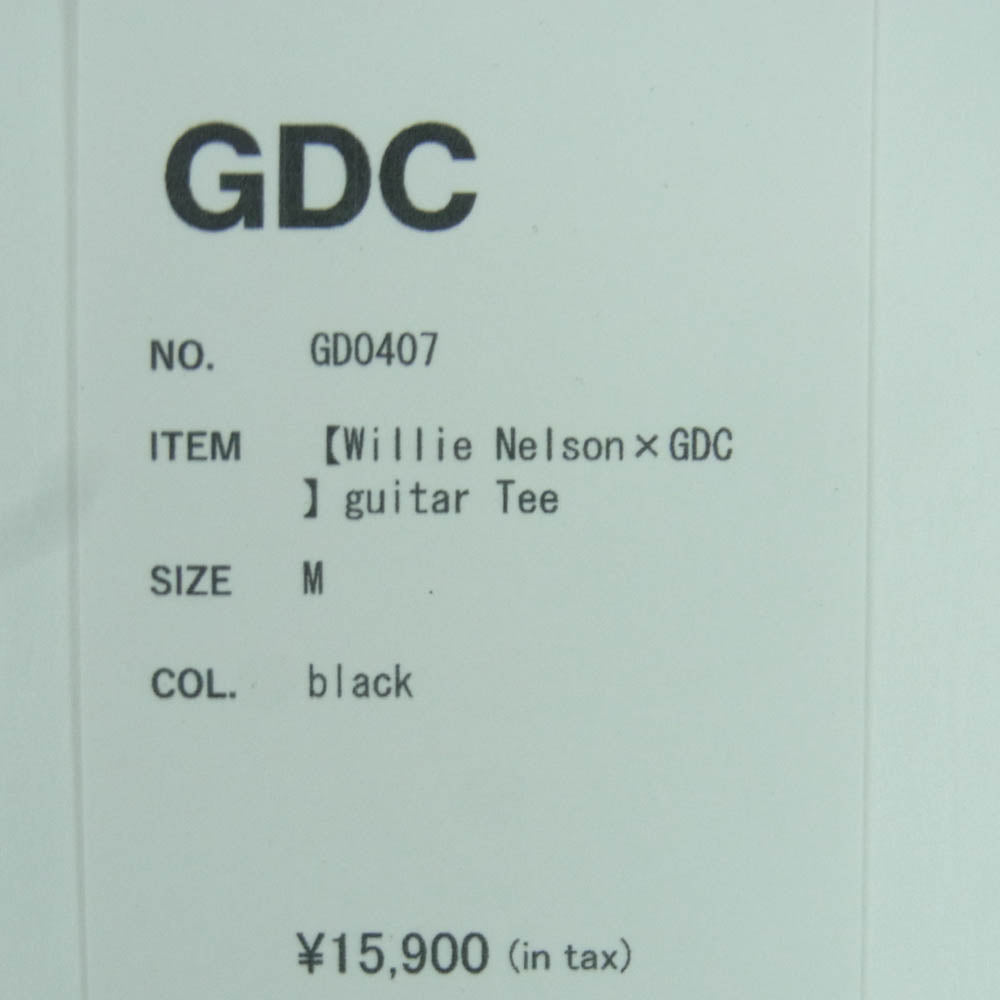 GDC ジーディーシー GD0407 WILLIE NELSON GUITAR TEE ウィリーネルソン 半袖 Tシャツ カットソー グレー系 black M【新古品】【未使用】【中古】