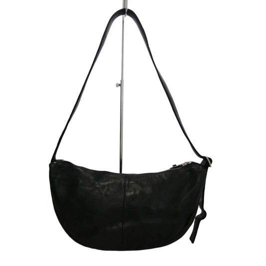 ISAMUKATAYAMA BACKLASH イサムカタヤマバックラッシュ 92-16 Rightside DOUBLE SHOULDER GARMENT-DYED SHOULDER BAG ダブルショルダーレザー ショルダー バナナバッグ ブラック系【中古】