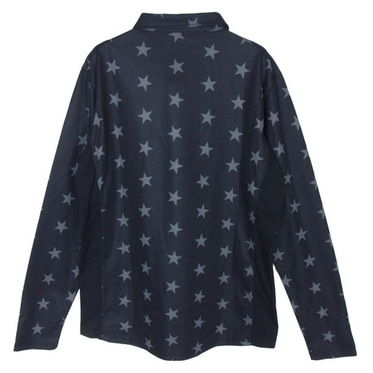 F.C.R.B. エフシーアールビー NIKE ナイキ 615023-017 × NIKE ナイキ スター 星柄 ラバーロゴ ユニフォーム 長袖 ゲーム シャツ ブラック系 L【中古】