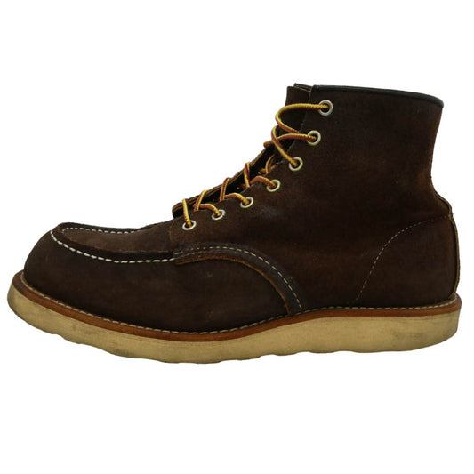 RED WING レッドウィング 8878 6 inch Classic Moc モックトゥ ブーツ ジャワ ミュールスキナー ラフアウト ダークブラウン系 US9E【中古】