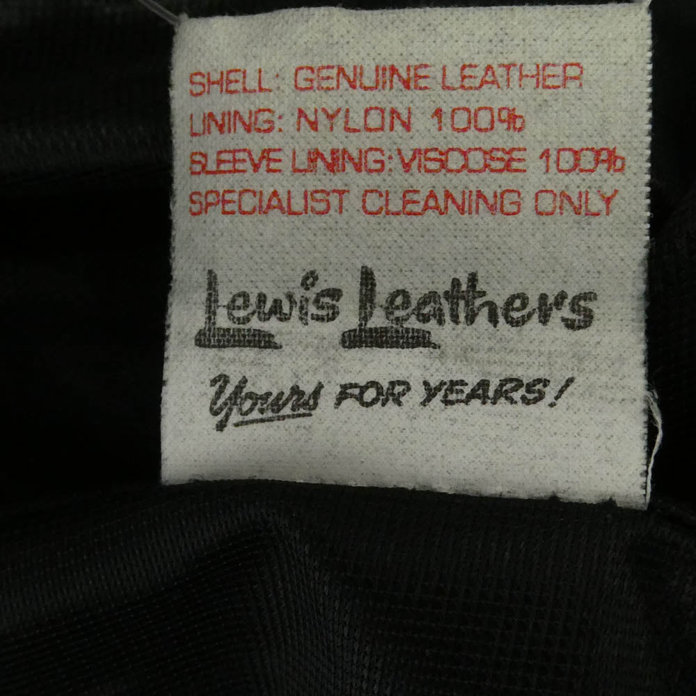 Lewis Leathers ルイスレザー 391T × The REAL McCOY'S リアルマッコイズ LIGHTNING DEERSKIN ライトニング ディアスキン ライダース ジャケット ブラック系 34【中古】