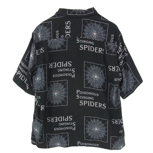 WACKO MARIA ワコマリア 26SS TPS-WM-HI03 × THE PHOENICIAN SCHEME S/S HAWAIIAN SHIRT TYPE-3 フェニキア スキーム 開襟 オープンカラー 半袖 ハワイアンシャツ ブラック系 M【新古品】【未使用】【中古】
