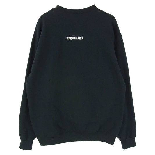 WACKO MARIA ワコマリア 25SS SBM-WM-SS02 × STAND BY ME CREW NECK SWEAT SHIRT スタンドバイミー クルーネック スウェットシャツ トレーナー ブラック系 L【新古品】【未使用】【中古】