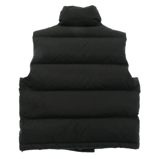 COACH コーチ PUFFER VEST ラバー ワンポイント Cロゴ 中綿 ベスト ブラック系 XS【中古】