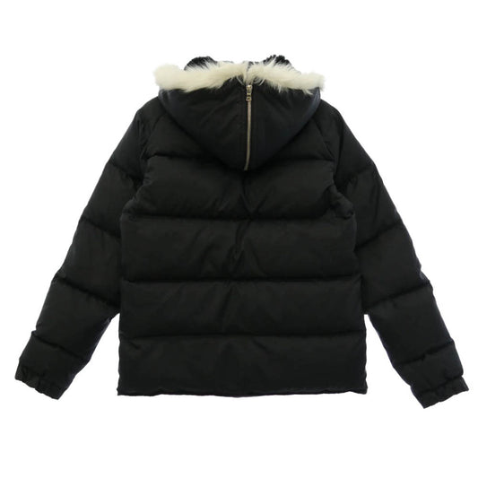 A BATHING APE アベイシングエイプ PEEL SLOWLY AND SEE ピール スローリー アンド シー 中綿 着脱可 ファーフード フーディー ジップ ナイロン ジャケット ブラック系 TALL【中古】