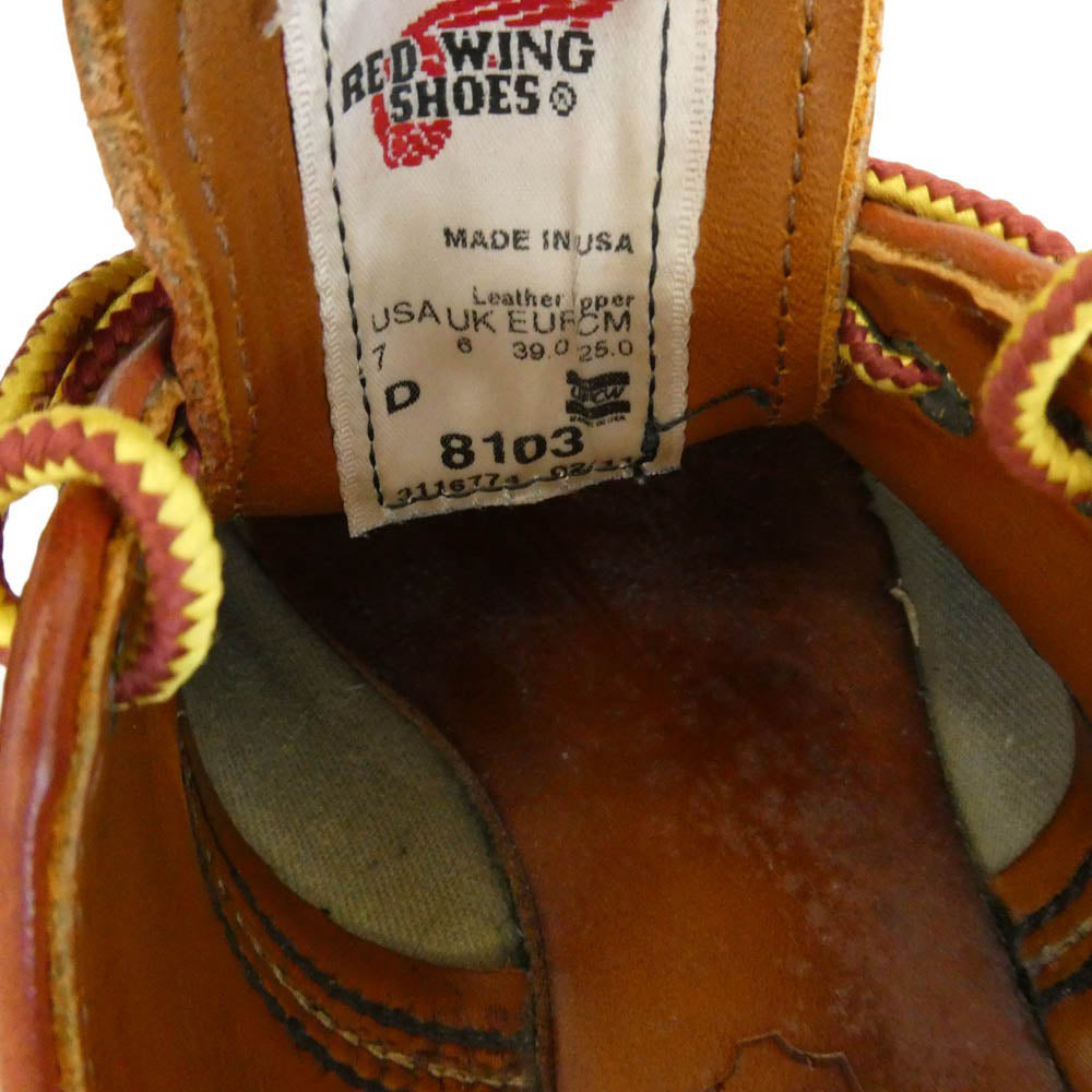 RED WING レッドウィング 8103 CLASSIC OXFORD クラシックオックスフォード レザー シューズ ブラウン系 25cm【中古】