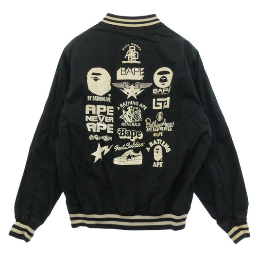 A BATHING APE アベイシングエイプ 00s バックロゴ アイコン ジャケット ブルゾン ブラック系 M【中古】