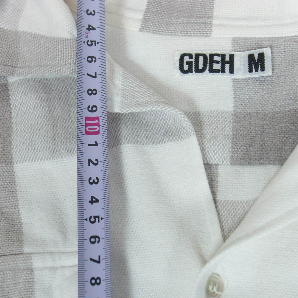GOODENOUGH グッドイナフ 90s 00s ブロックチェック ネル オープンカラー シャツ ホワイト系 M【中古】