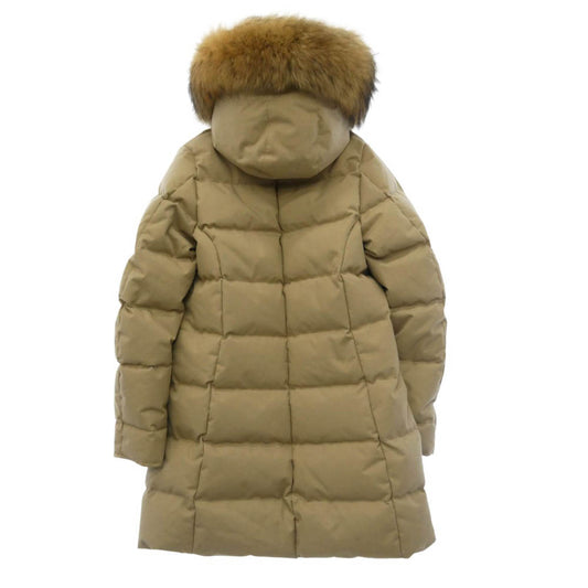 Pyrenex ピレネックス HWO053 GRENOBLE グルノーブル ファー ロング ダウン ジャケット コート ベージュ系 38【中古】