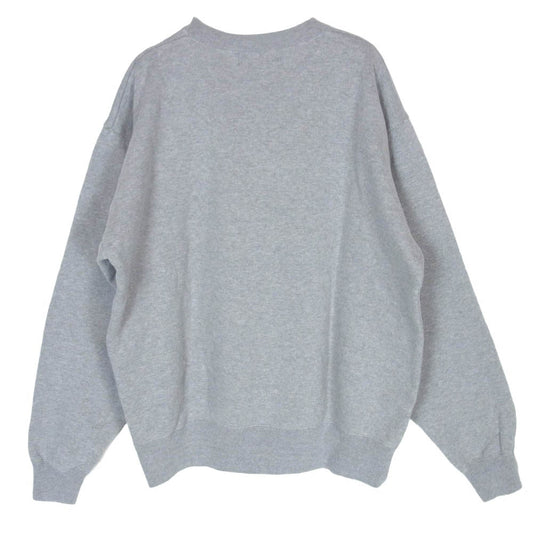 HYSTERIC GLAMOUR ヒステリックグラマー PLAYBOY プレイボーイ 22AW 02223CS09 × PLAY BOY プレイボーイ PLAYBOY YOUTH ロゴプリント クルーネック スウェット トレーナー グレー系 L【中古】