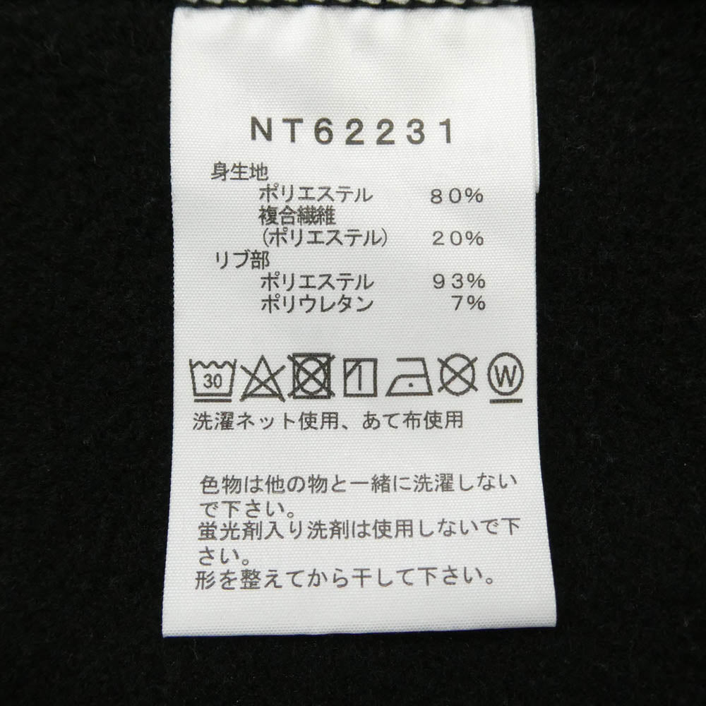 THE NORTH FACE ノースフェイス NT62231 SQUARE LOGO CREW スクエア ロゴ 長袖 スウェット ブラック系 XL【中古】