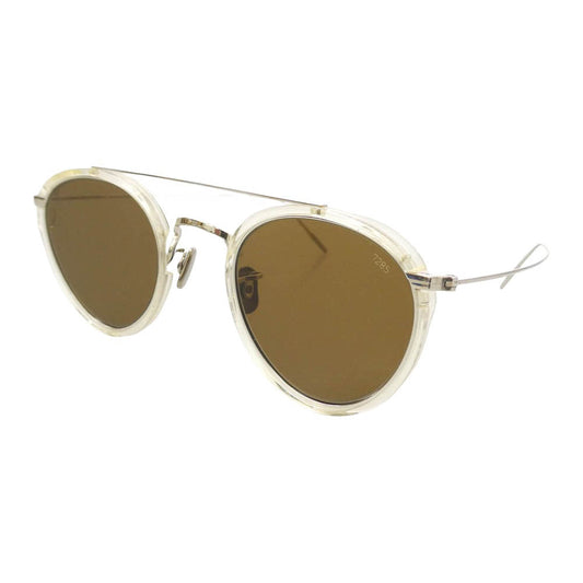 EYEVAN7285 アイヴァン7285 c.3070 762 ブリッジ サングラス アイウェア クリア系 ブラウン系 48□24-145【中古】