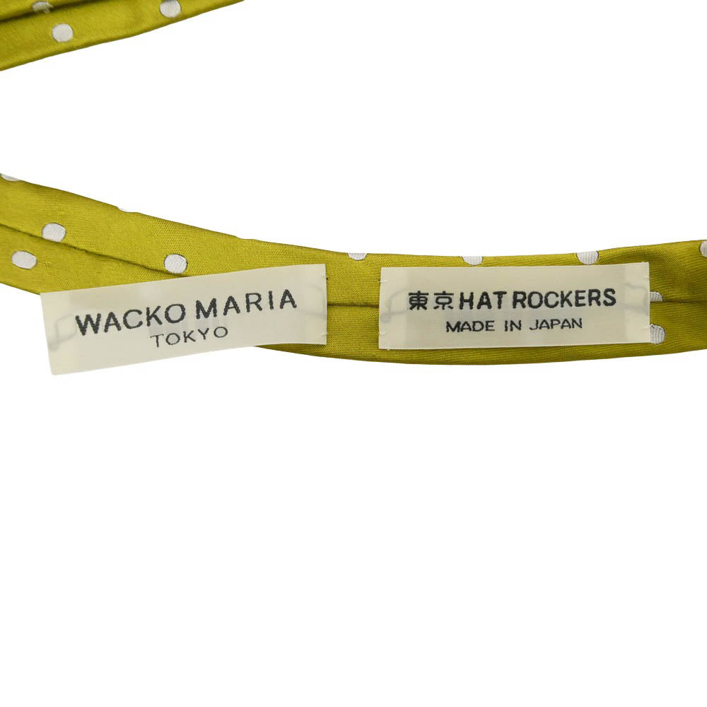 WACKO MARIA ワコマリア 東京HAT ROCKERS 東京ハットロッカーズ 別注 シルク100% ドット ネクタイ モスグリーン系【中古】