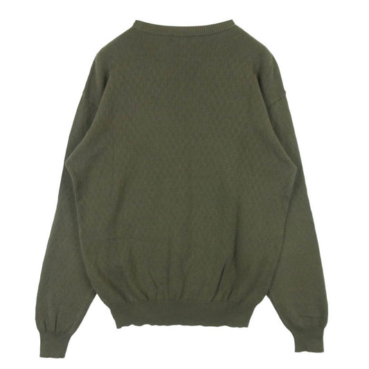 HYSTERIC GLAMOUR ヒステリックグラマー 19AW 02193NS01 HG ARTS CENTER アーチラベルロゴ コットン ニット セーター グレイッシュオリーブ系 M【中古】