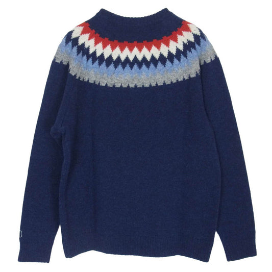 STANDARD CALIFORNIA スタンダードカリフォルニア SD NORDIC SWEATER ノルディック セーター ニット ネイビー系 M【極上美品】【中古】