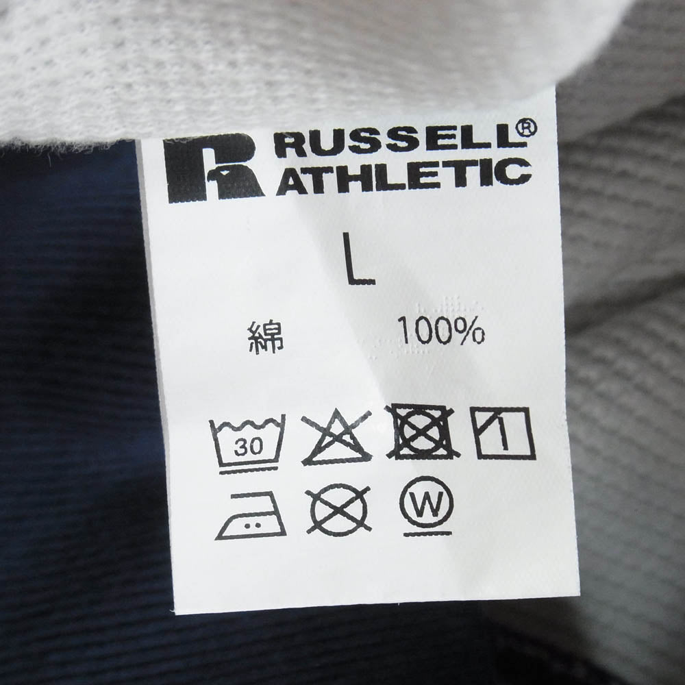 STANDARD CALIFORNIA スタンダードカリフォルニア RUSSELL ATHLETIC ラッセルアスレチック × RUSSELL ATHLETIC ラッセルアスレチック SD W Face Zip Hood Sweat ダブルフェイス ジップ パーカー ネイビー系 L【極上美品】【中古】
