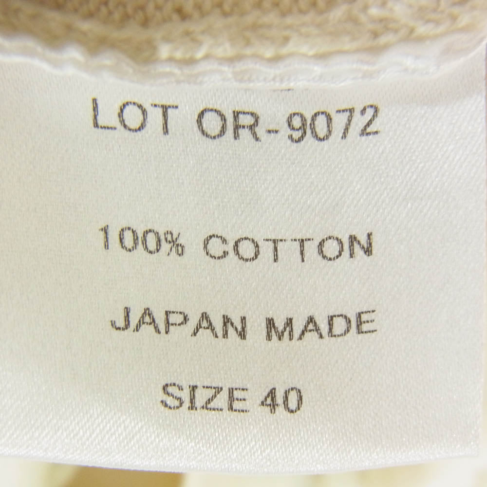 ORGUEIL オルゲイユ OR-9072 Knit polo Shirt ニット ポロ シャツ 半袖 オフホワイト系 40【中古】