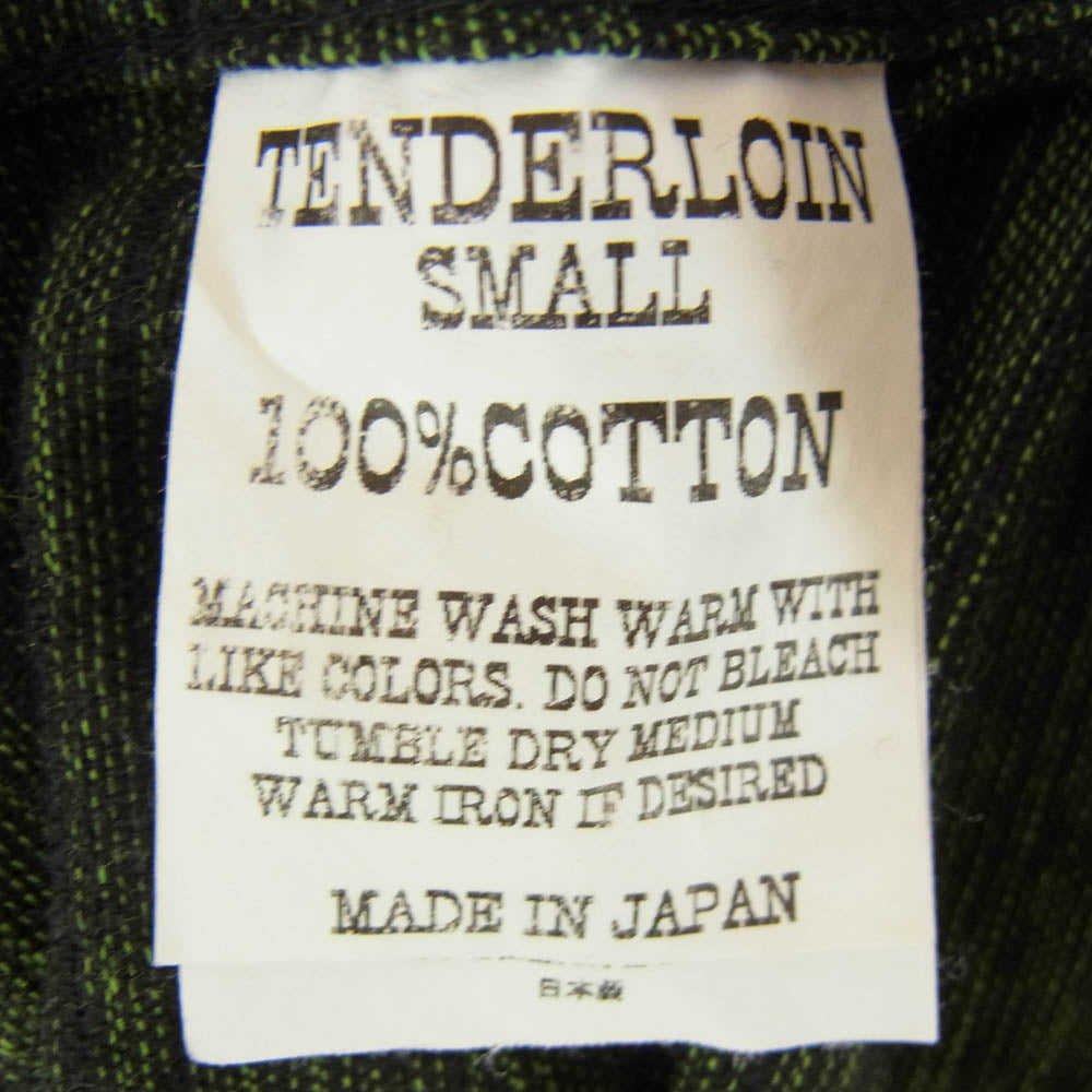 TENDERLOIN テンダーロイン T-MEXICAN SHT S/S メキシカン 半袖 ショートスリーブ オープン シャツ グリーン系 XS【中古】