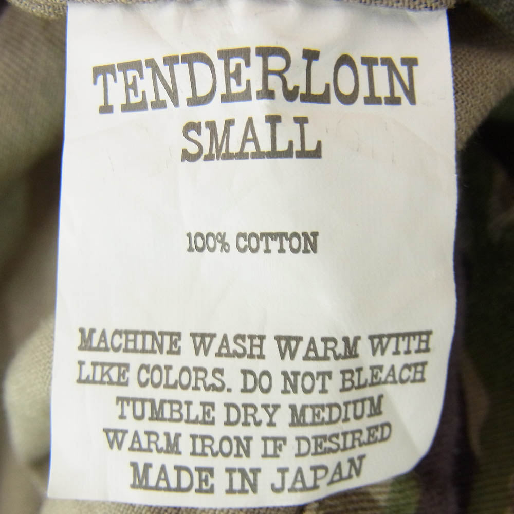 TENDERLOIN テンダーロイン T-BAMBOO JKT 象刺繍 タイガーカモ バンブー スーベニア ジャケット カーキ系 S【中古】