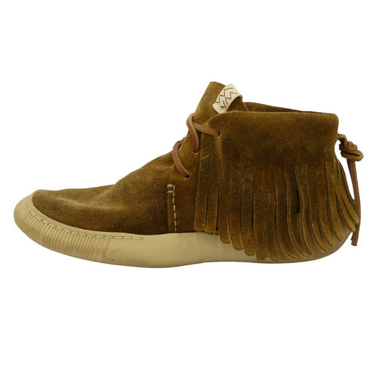 VISVIM ビズビム 0122102002002 KUIVA SHAMAN FOLK クイーバ シャーマン フォーク スエード レザー ローカットスニーカー ライトブラウン系 US8【中古】