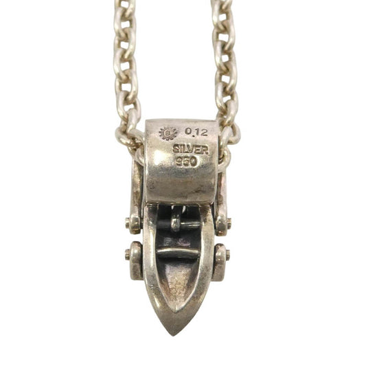 PUERTA DEL SOL プエルタデルソル PE328 ベルトモチーフ ペンダント フックチェーン ネックレス シルバー系【中古】