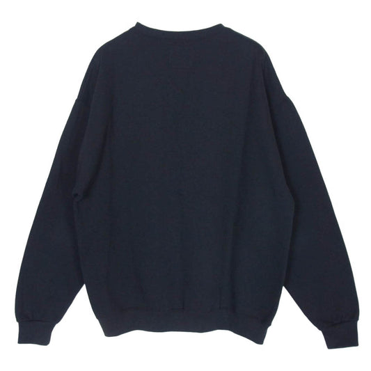 WACKO MARIA ワコマリア 世界平和プロジェクト SWEAT SHIRT ロゴ刺繍 スウェット トレーナー ブラック系 L【中古】