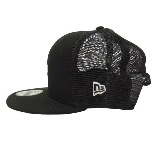 WACKO MARIA ワコマリア NEW ERA ニューエラ 26SS 26SS-WMA-CP04 × NEW ERA 59FIFTY TRUCKER CAP ロゴ刺繍 メッシュ キャップ 帽子 ブラック系 F【中古】