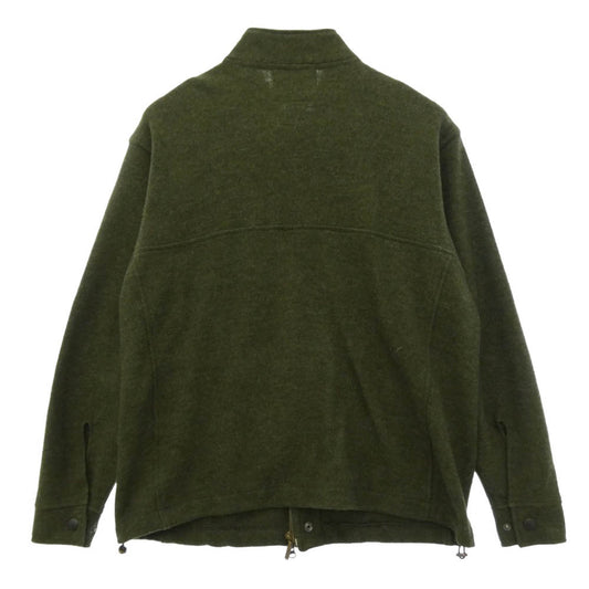 Barbour バブアー 8368 FELTED WOOL JKT ハイネック ウール ジップアップ スナップボタン ブルゾン ジャケット モスグリーン系 M【中古】