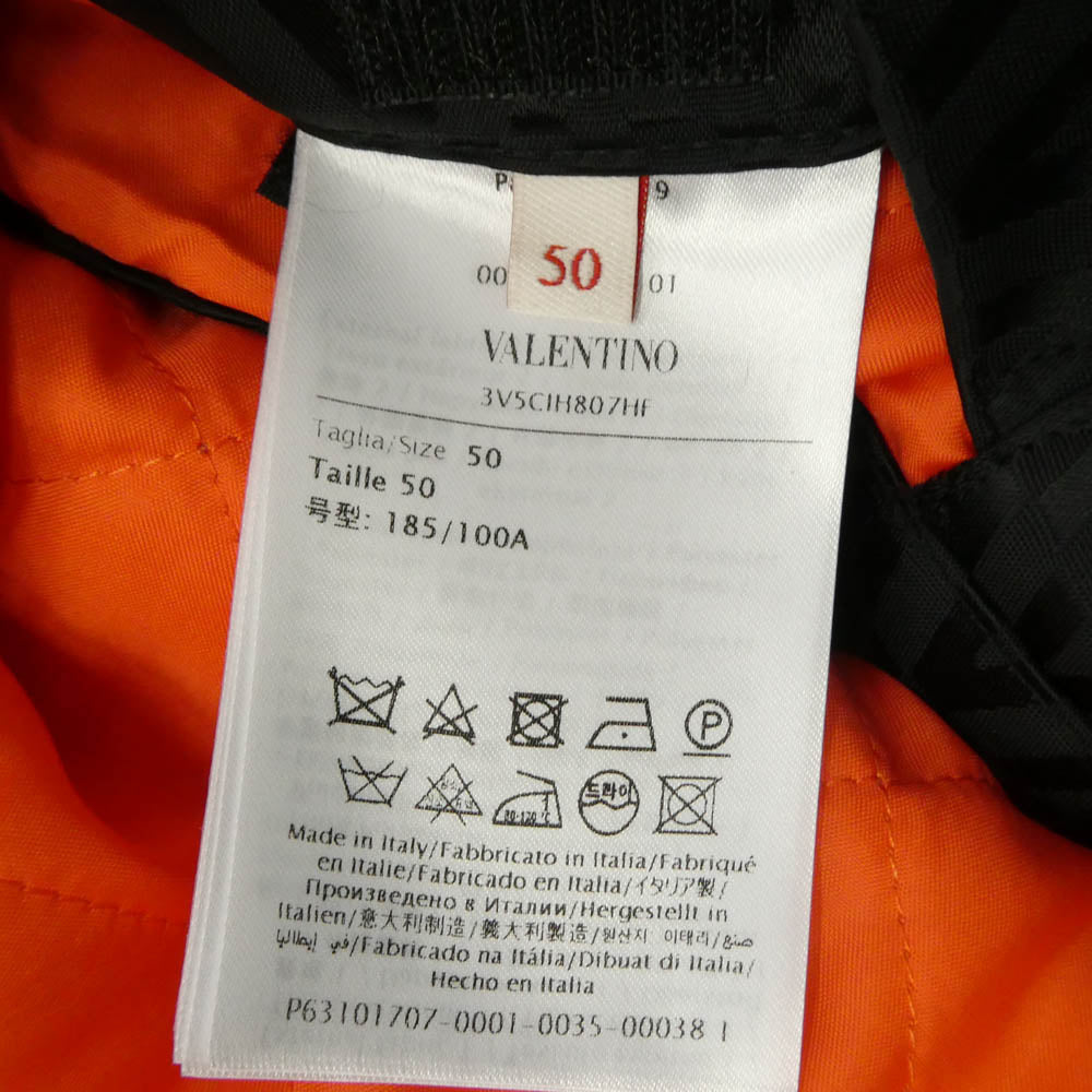 VALENTINO ヴァレンティノ 21AW 3V5CIH807HF Vロゴモノグラム ボンバージャケット ブルゾン ブラック系 50【中古】