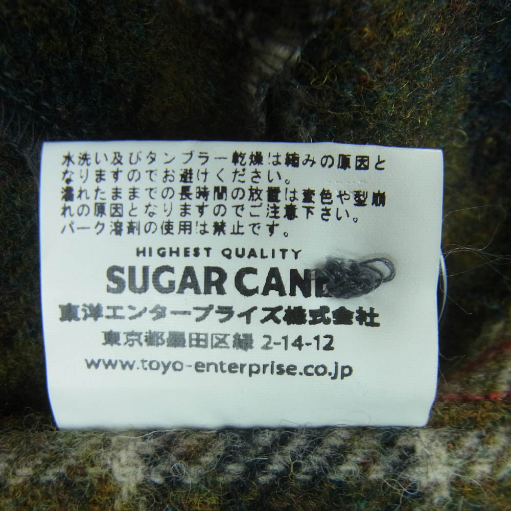 SUGAR CANE シュガーケーン SC12644 東洋エンタープライズ WOOL PLAID ZIP JACKET ウール プレイド ジップ ジャケット ブルゾン モスグリーン系 40【中古】