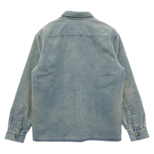 Supreme シュプリーム 26SS Quilted Lined Denim Snap Shirt キルテッド ラインド デニムスナップシャツ キルティング デニム ジャケット ライトブルー系 S【中古】