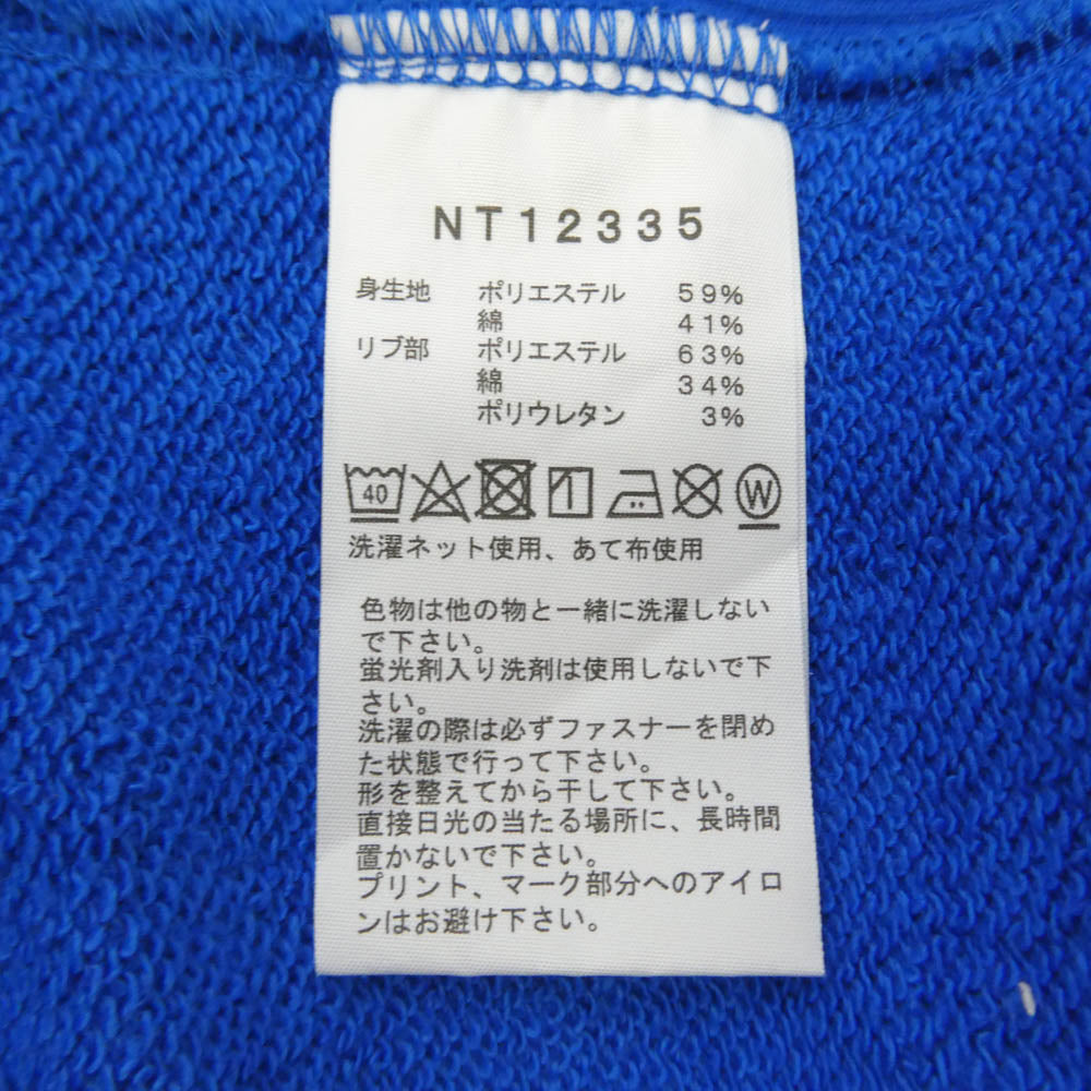 THE NORTH FACE ノースフェイス NT12335 SQUARE LOGO FULL ZIP スクエア ロゴ フル ジップ パーカー フーディー ブルー系 XL【中古】