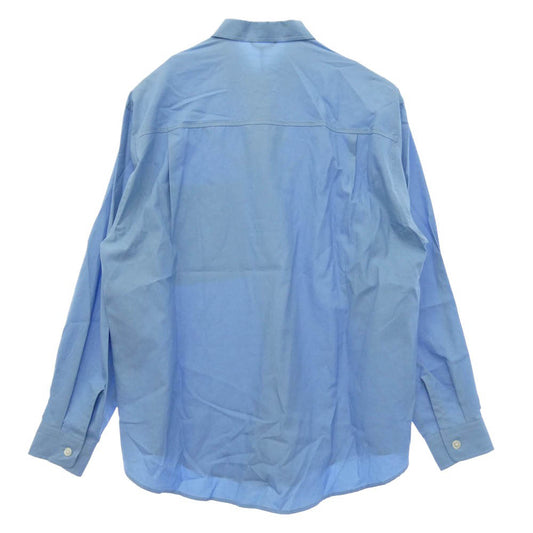 AURALEE オーラリー 25AW A25AS02TN WASHED FINX TWILL BIG SHIRT ウォッシュド フィンクスツイル ビッグ 長袖 シャツ ライトブルー系 3【極上美品】【中古】