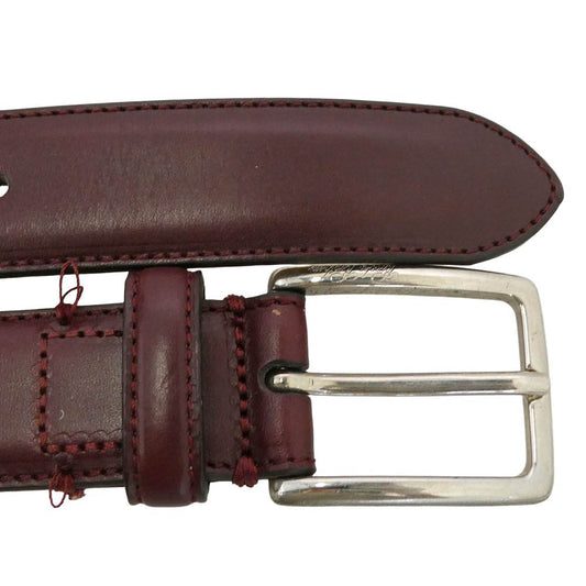 Brooks Brothers ブルックスブラザーズ イタリア製 レザー ベルト ブラウン ワインレッド系 36【中古】