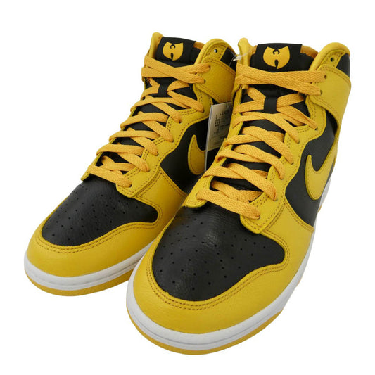 NIKE ナイキ HJ4320-001 × Wu-Tang Clan ウータンクラン Dunk High Retro PRM Black and Pollen ダンクハイ スニーカー イエロー系 ブラック系 27cm【極上美品】【中古】
