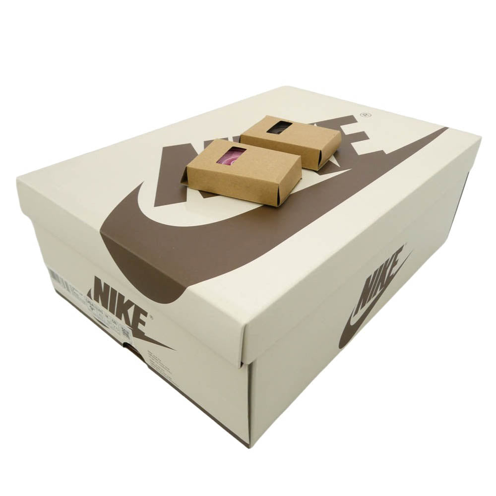 NIKE ナイキ DM7866-202 × Travis Scott トラヴィススコット【フェイクバスターズ鑑定済】Air Jordan 1 Low OG SP Velvet Brown and Dark Mocha AJ1 エアジョーダン ロー スニーカー ダークブラウン系 27.5cm【新古品】【未使用】【中古】