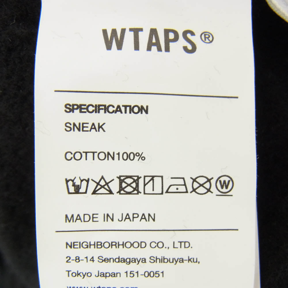 WTAPS ダブルタップス 23AW 232ATDT-HPM03S PASTHG / HOODY / COTTON ロゴプリント プルオーバー パーカー ブラック系 X02【中古】