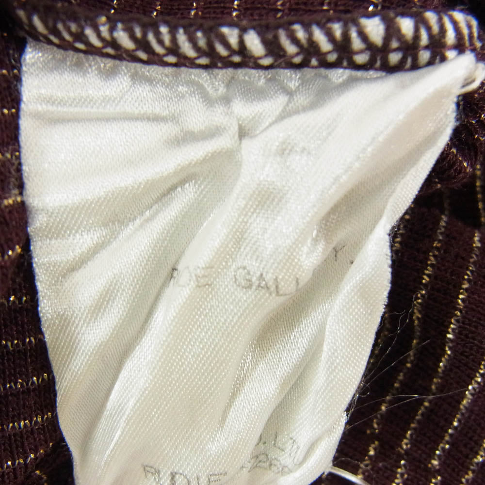 RUDE GALLERY ルードギャラリー ボーダーラメ 半袖 Tシャツ カットソー 五分袖 七分袖 エンジ系 2【中古】