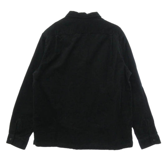 Supreme シュプリーム 19AW corduroy shirt コーデュロイ フロントポケット 長袖シャツ ブラック系 L【中古】